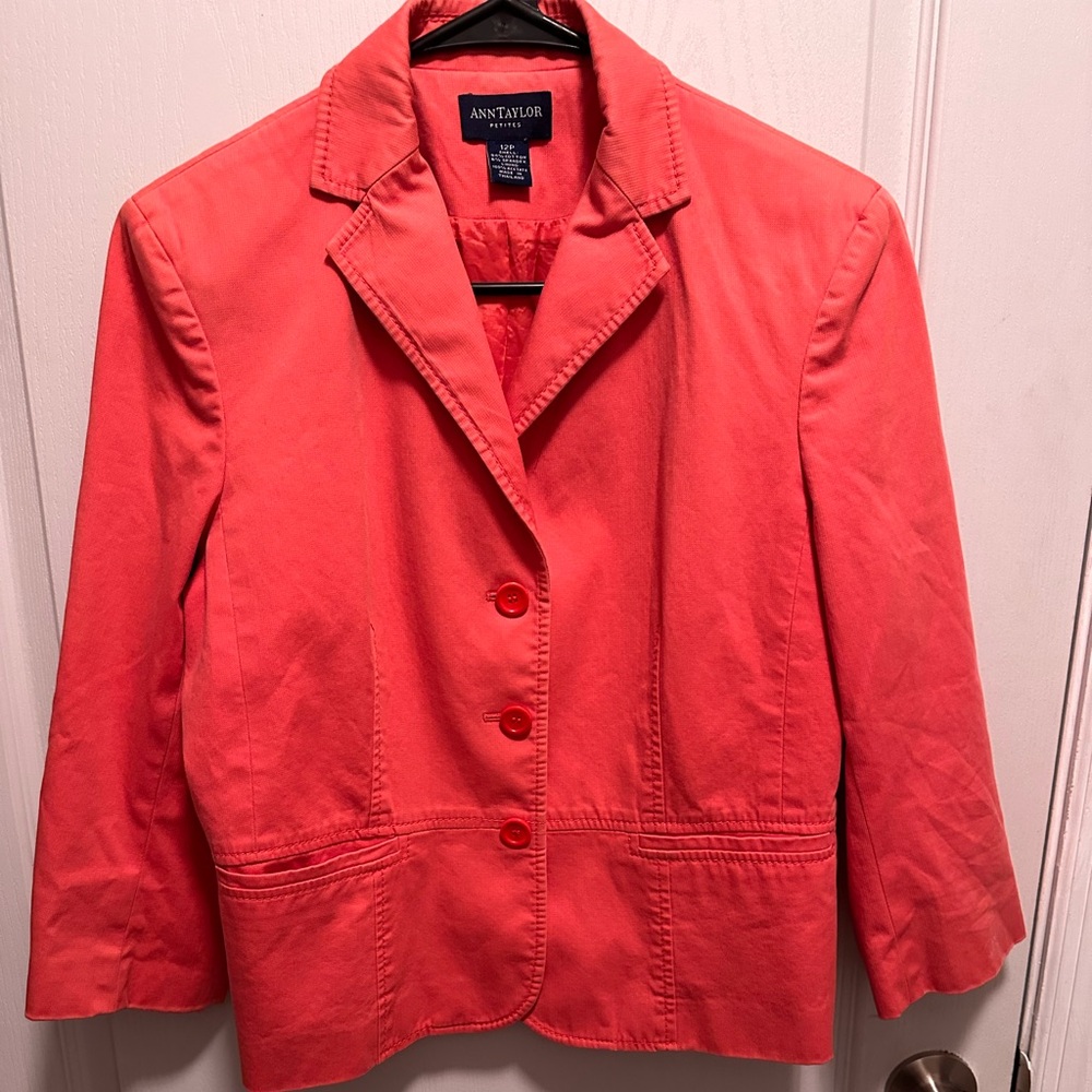 Ann Taylor ladies jacket. Tangerine color